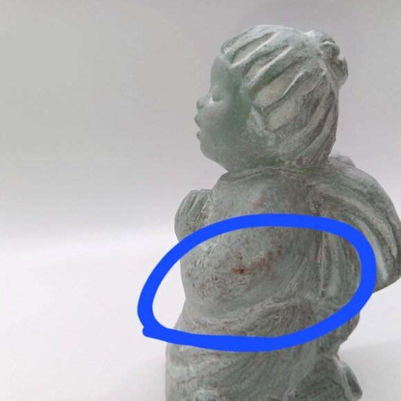 Isabel Bloom Angel Praying On Knees 1996 Small Bird At Knee - Picture 3 of 7